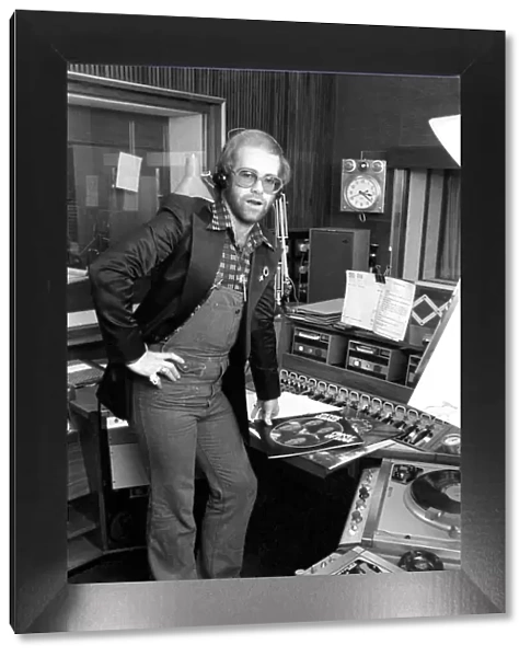 Pop Star: Elton John. Elton John records his first programme as a disk jockey at the BBC