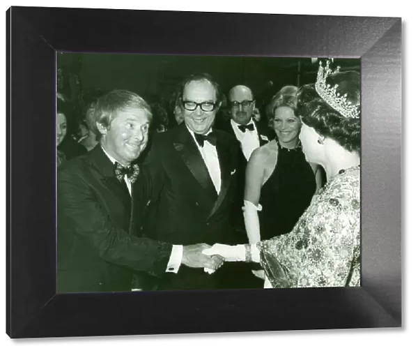 Eric Wise and Ernie Morecambe meets Queen Elizabeth at the Royal Variety Performance