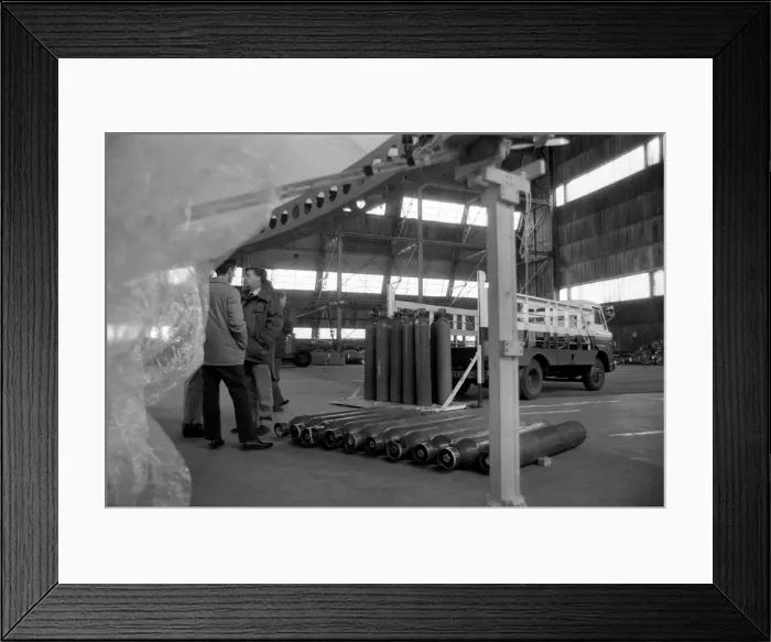 Framed Print : A flying saucer was seen at Cardington formerly the Royal Airship Works, Beds Framed Print : A flying saucer was seen at Cardington formerly the Royal Airship Works, Beds