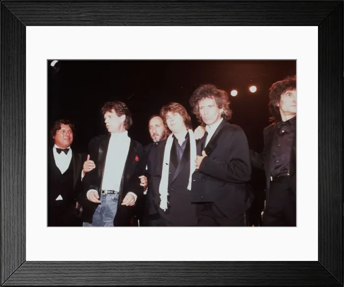 Framed Print : The Rolling Stones 18th January 1989, The band being inducted into the Rock Framed Print : The Rolling Stones 18th January 1989, The band being inducted into the Rock