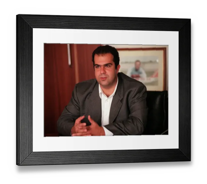 Framed Print : Easyjet owner Stelios Haji-Loannou October 1997