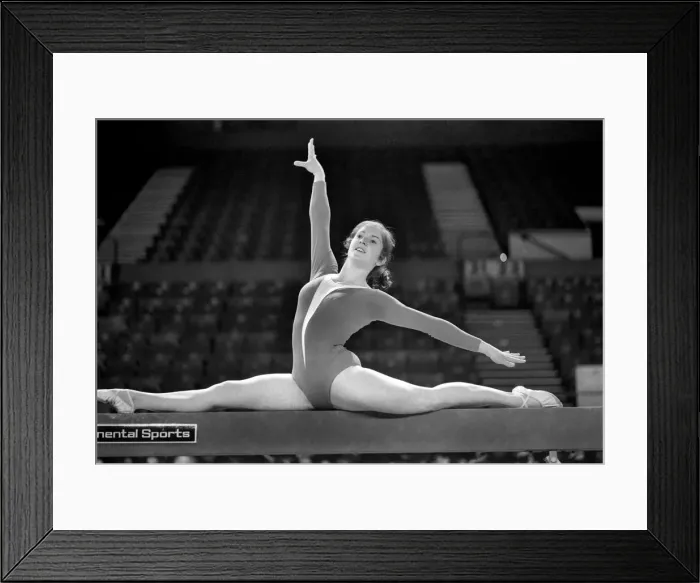 Framed Print : Women Gymnasts: Women gymnasts from all over the world will be competing in the Champions