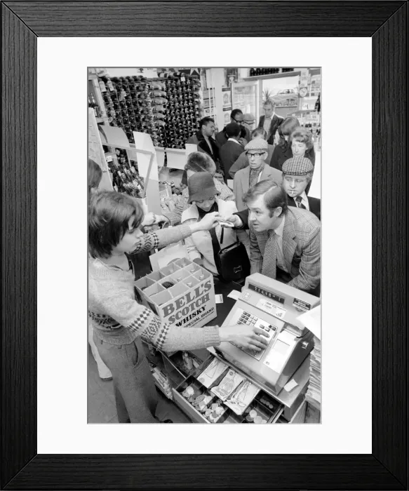 Framed Print : Crowds of people have been trying to beat the budget with the proposed increase in Framed Print : Crowds of people have been trying to beat the budget with the proposed increase in
