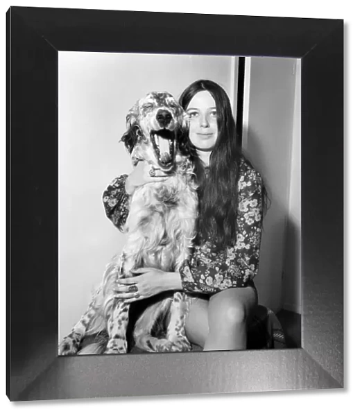 Glamourous Pat Wrigley and her dog Tim. July 1970 70-6838-004