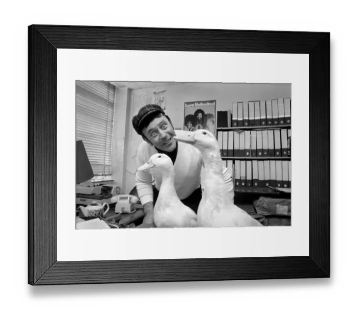 Framed Print : Singer and comedian Mike Reid who is presently riding high in the hit parade with his Framed Print : Singer and comedian Mike Reid who is presently riding high in the hit parade with his