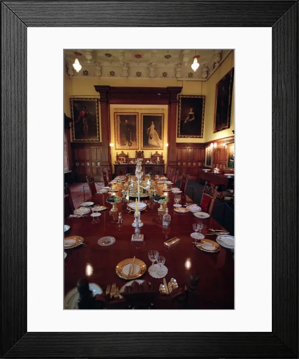Framed Print : The dining room in Glamis Castle Scotland where the Queen Mother was born Framed Print : The dining room in Glamis Castle Scotland where the Queen Mother was born