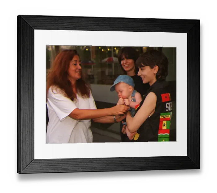 Framed Print : Sinead O Connor and Chrissie Hynde with baby Otis and Lynne Franks who are performing Framed Print : Sinead O Connor and Chrissie Hynde with baby Otis and Lynne Franks who are performing
