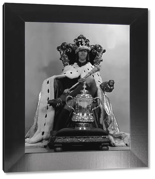 Charlie George sits on the throne as king with FA cup 1972