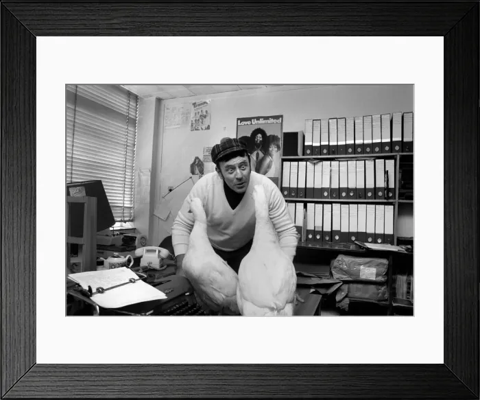 Framed Print : Singer and comedian Mike Reid who is presently riding high in the hit parade with his Framed Print : Singer and comedian Mike Reid who is presently riding high in the hit parade with his