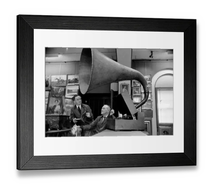 Framed Print : The sound of music. It was a case of give me the good old days for the assistants Framed Print : The sound of music. It was a case of give me the good old days for the assistants