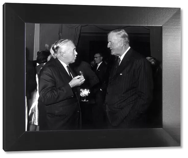 Mr Cecil King with the Prime Minister Harold Wilson at the Savoy Hotel for the book