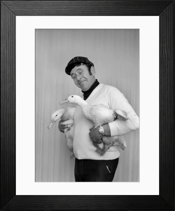 Framed Print : Singer and comedian Mike Reid who is presently riding high in the hit parade with his Framed Print : Singer and comedian Mike Reid who is presently riding high in the hit parade with his