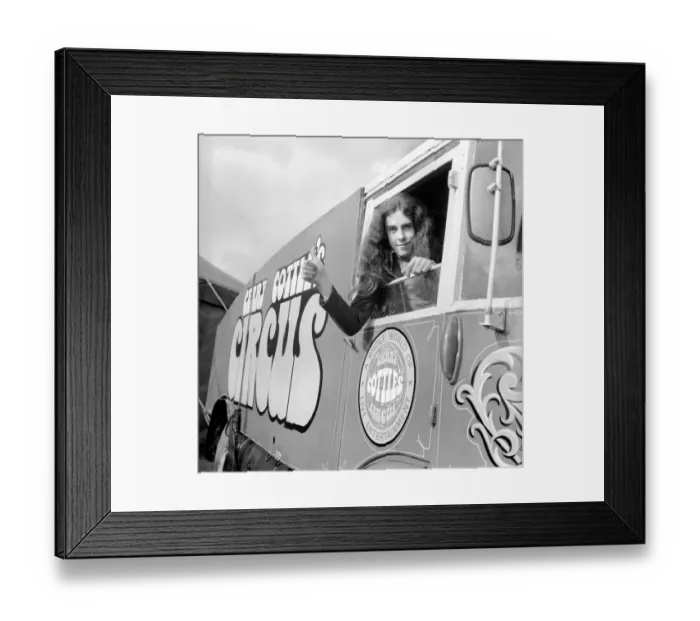 Framed Print : Clown John Grimaldi pictured at the circus at Finsbury Park, London
