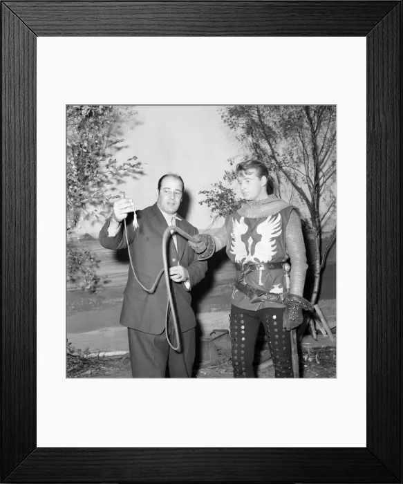 Framed Print : On set with the cast of the television series The Adventures of Sir Lancelot Framed Print : On set with the cast of the television series The Adventures of Sir Lancelot