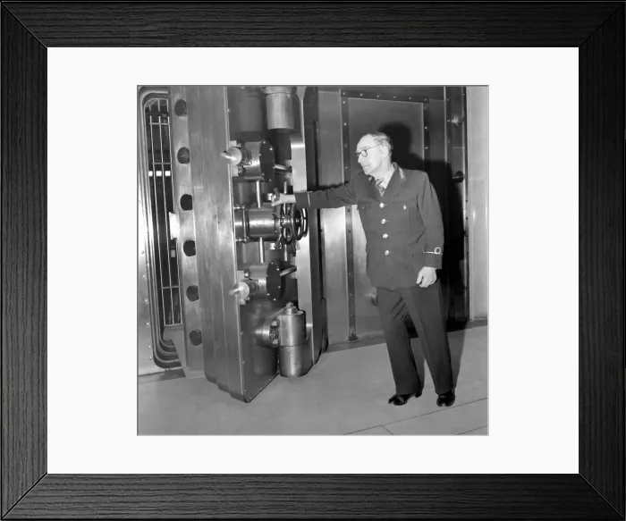 Framed Print : Below Chancery Lane hidden away behind large safe doors Framed Print : Below Chancery Lane hidden away behind large safe doors