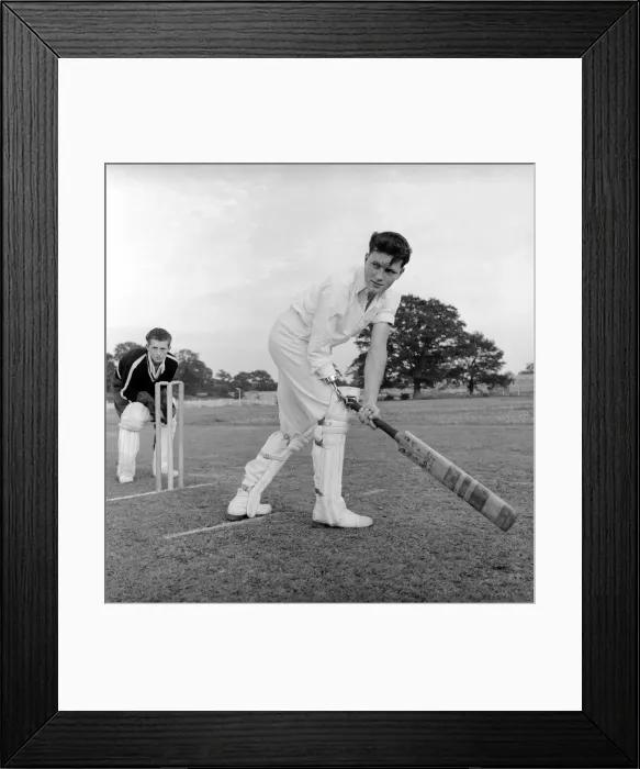 Framed Print : Joe Shoebridge one armed cricket player seen here at the crease Framed Print : Joe Shoebridge one armed cricket player seen here at the crease
