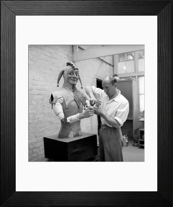 Framed Print : The workshop of a Midlands plastic figure factory, which manufacture a wide range of Framed Print : The workshop of a Midlands plastic figure factory, which manufacture a wide range of