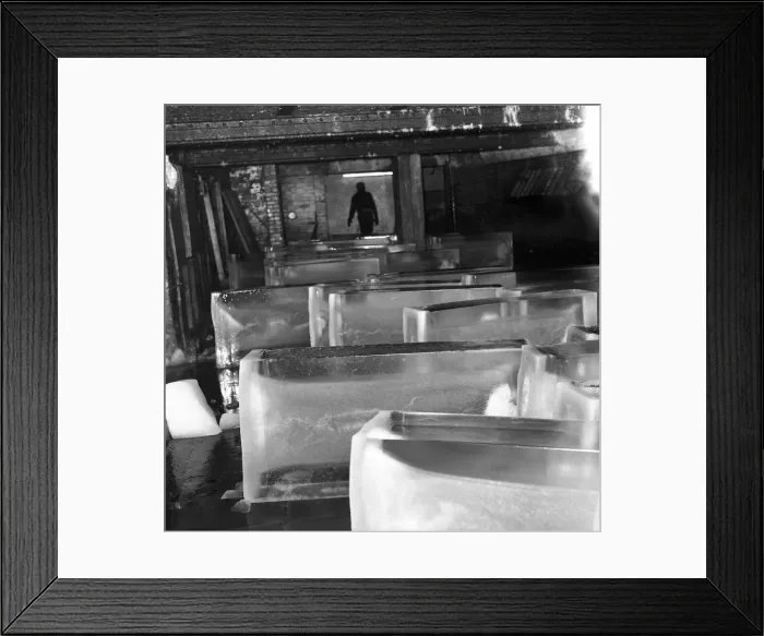Framed Print : Ice Factory: General scene at a London factory which manufacture ice Framed Print : Ice Factory: General scene at a London factory which manufacture ice