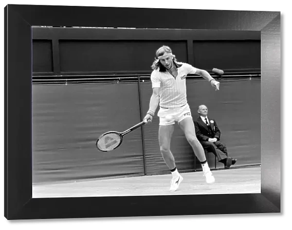 Wimbledon 80, 5th day. Borg v. Glickstein. June 1980 80-3345-017