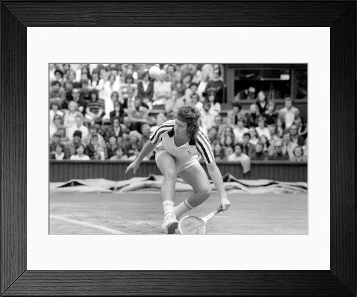 Framed Print : Wimbledon 80, 5th day. John McEnroe vs. Rocavert. John McEnroe. June 1980 80-3345-007 Framed Print : Wimbledon 80, 5th day. John McEnroe vs. Rocavert. John McEnroe. June 1980 80-3345-007