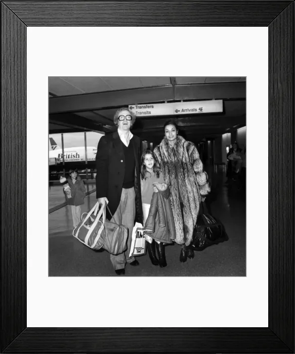 Framed Print : Entertainment: Film Actor: Michael Caine and wife Shakira and daughter Natasha (7 Framed Print : Entertainment: Film Actor: Michael Caine and wife Shakira and daughter Natasha (7