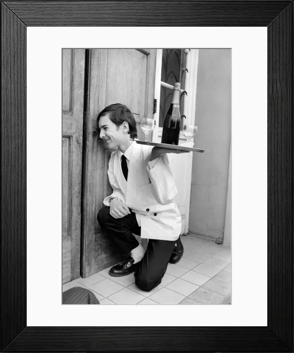 Framed Print : Humour: Ivor Spencer, Toast Master and Leslie Bartlett professional Butler held a school