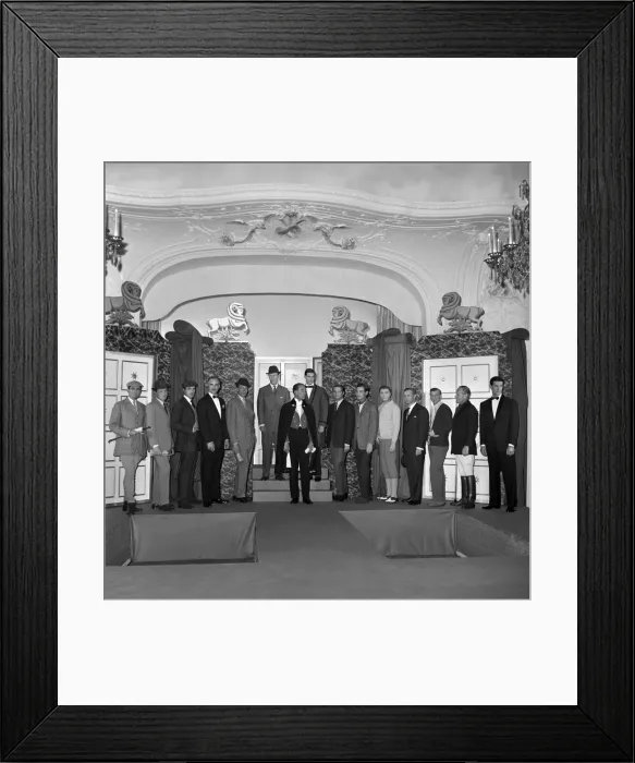Framed Print : Clothing: Fashion: Menswear: Mens fashion show in Central London. 1962 B1257-012