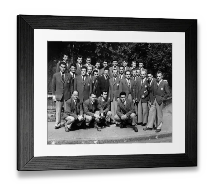 Framed Print : The Rumanian Rugby Team who are to play against Cardiff at Cardiff Arms Park Framed Print : The Rumanian Rugby Team who are to play against Cardiff at Cardiff Arms Park