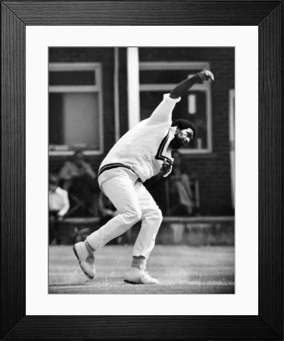 Framed Print : West Indies cricketer Andy Roberts. July 1976 Framed Print : West Indies cricketer Andy Roberts. July 1976
