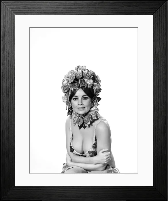 Framed Print : Model wearing a selection of Easter Bonnets. 1966