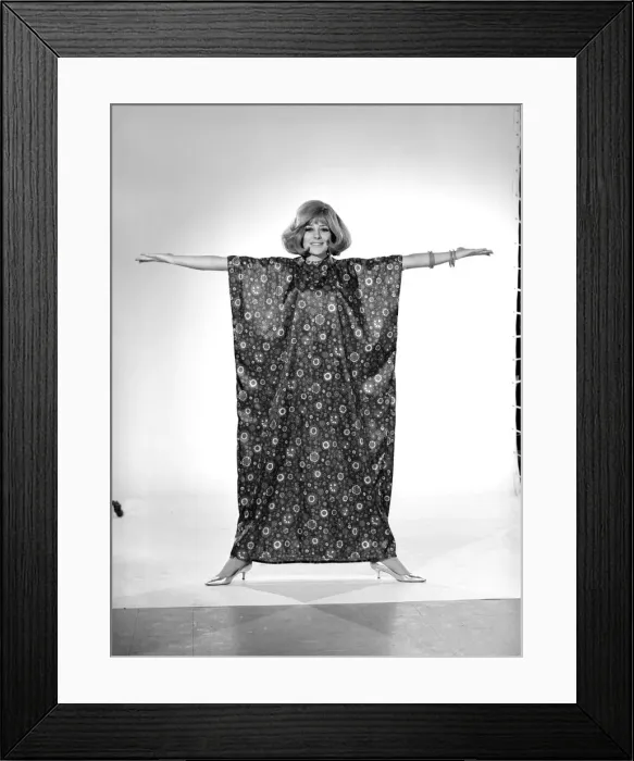 Framed Print : Model Marilyn Rickards seen here wearing a kaftan. Circa 1966 Framed Print : Model Marilyn Rickards seen here wearing a kaftan. Circa 1966