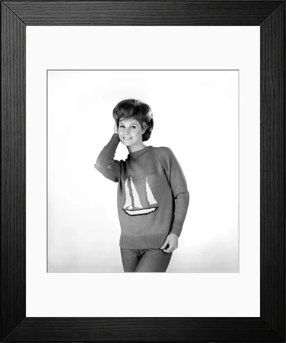 Framed Print : Model wearing Chichester sweaters in celebration of Sir Francis Chichester round