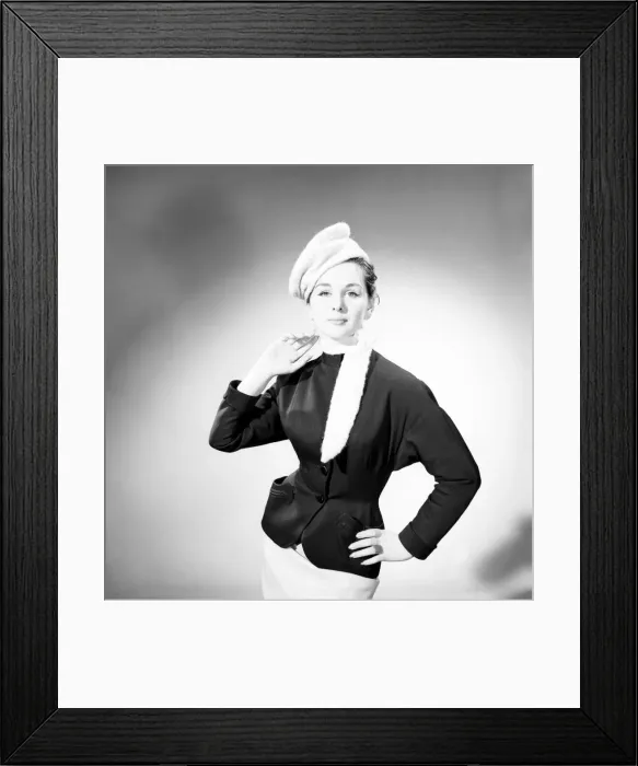 Framed Print : Woman wearing Cossack style hat. 1956 Framed Print : Woman wearing Cossack style hat. 1956