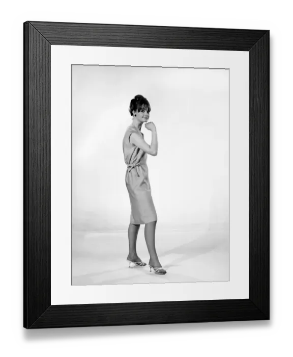Framed Print : Clothing: Fashion: Dress: Draw string dress modelled by Carol Hartley. 1966 B1897-004 Framed Print : Clothing: Fashion: Dress: Draw string dress modelled by Carol Hartley. 1966 B1897-004