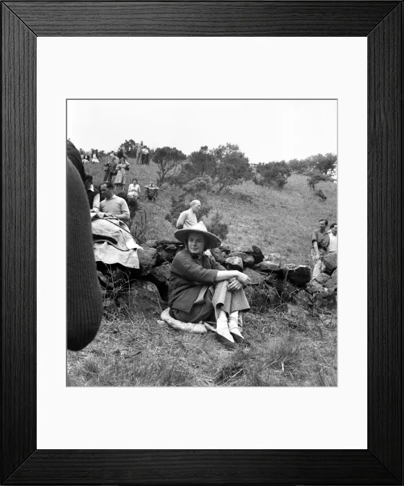 Framed Print : Actress Ingrid Bergman seen here on location in North Wales filming Framed Print : Actress Ingrid Bergman seen here on location in North Wales filming