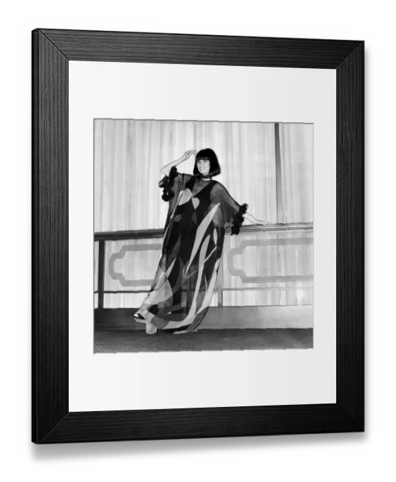 Framed Print : Model wearing a dress with see through garment on top during a Japanese Fashion Show Framed Print : Model wearing a dress with see through garment on top during a Japanese Fashion Show