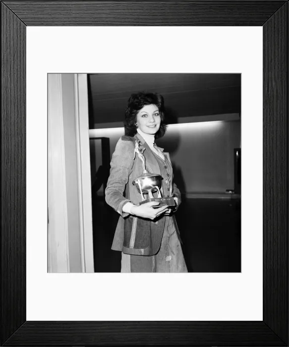 Framed Print : Bunny of the year Caroline Moore pictured holding the award she won in the Framed Print : Bunny of the year Caroline Moore pictured holding the award she won in the