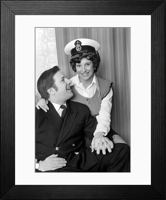 Framed Print : Kathy Houlding with her husband John who is a Chief Petty Officer in the Royal Navy Framed Print : Kathy Houlding with her husband John who is a Chief Petty Officer in the Royal Navy
