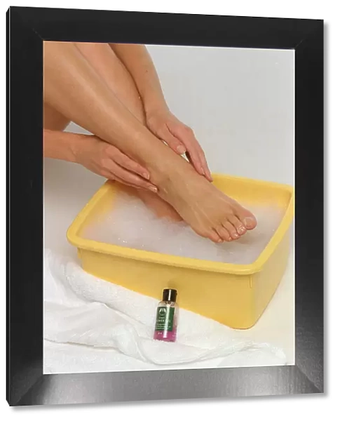 Pedicure Feature June 1999 gently massage wash feet using cooling Shower Gel