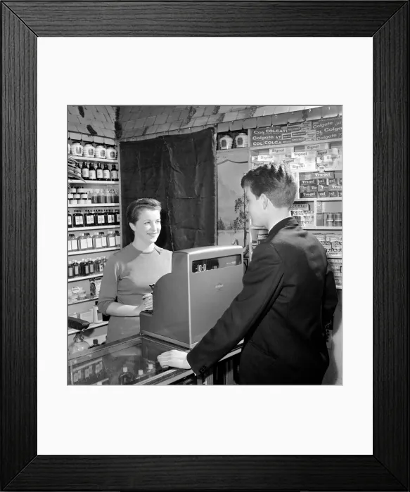 Framed Print : Something for the weekend? Girl model who works in mens hairdressers Framed Print : Something for the weekend? Girl model who works in mens hairdressers