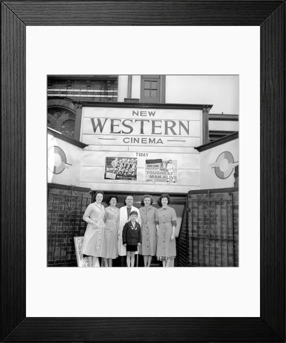 Framed Print : The Western Cinema in Leeds which is run by the Shann family Framed Print : The Western Cinema in Leeds which is run by the Shann family
