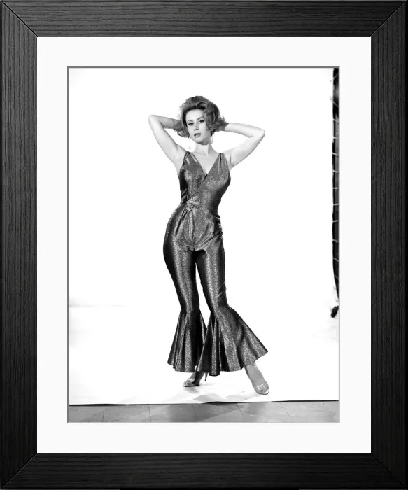 Framed Print : Model Rita Royce wearing lurex suit. Circa 1963 Framed Print : Model Rita Royce wearing lurex suit. Circa 1963
