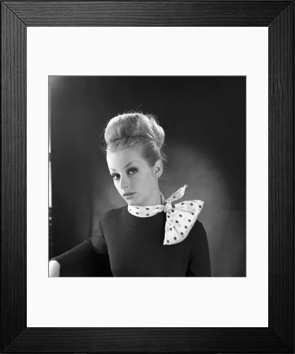 Framed Print : Woman wearing Berlin scarf. January 1964 Framed Print : Woman wearing Berlin scarf. January 1964