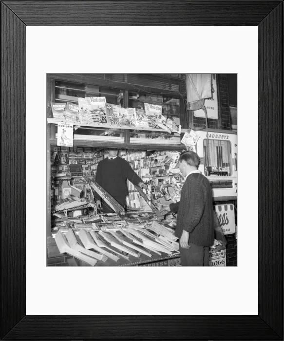 Framed Print : Sweetshops and shop assistants. 1960 A1204-002 Framed Print : Sweetshops and shop assistants. 1960 A1204-002