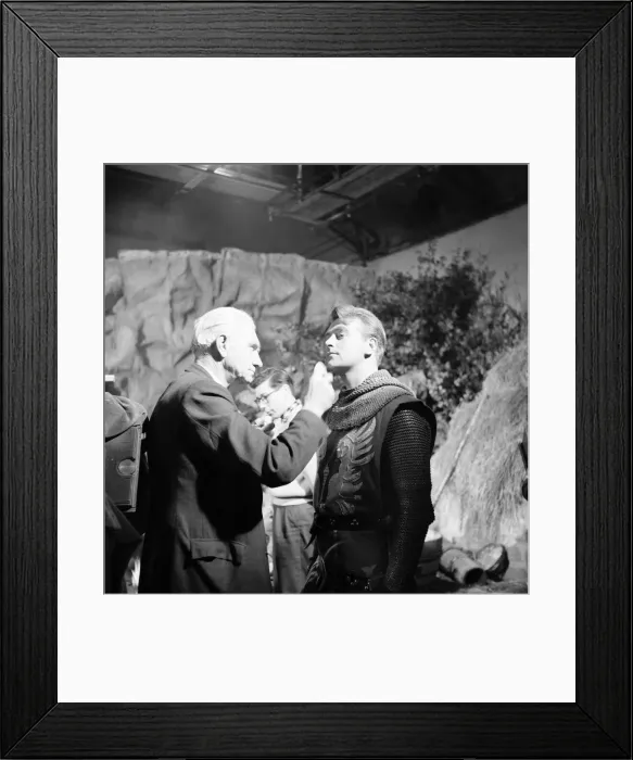 Framed Print : On set with the cast of the television series The Adventures of Sir Lancelot Framed Print : On set with the cast of the television series The Adventures of Sir Lancelot