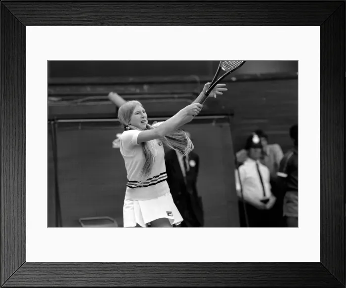 Framed Print : Wimbledon 1980. 7th day. Wade vs. Jaeger on the Centre court today. June 1980 80-3384-003 Framed Print : Wimbledon 1980. 7th day. Wade vs. Jaeger on the Centre court today. June 1980 80-3384-003