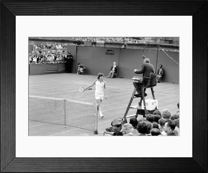 Framed Print : Wimbledon 80, 5th day. John McEnroe vs. Rocavert. John McEnroe. June 1980 80-3345-011