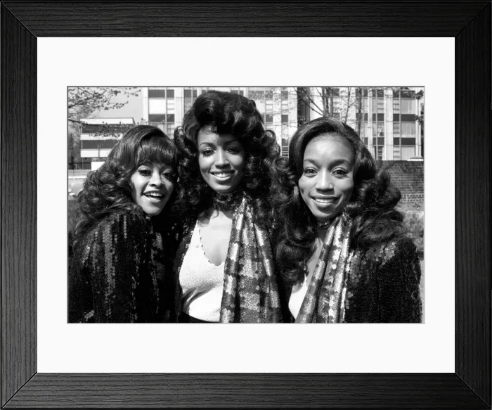 Framed Print : American Pop Group The Three Degrees. April 1975 75-2139 Framed Print : American Pop Group The Three Degrees. April 1975 75-2139