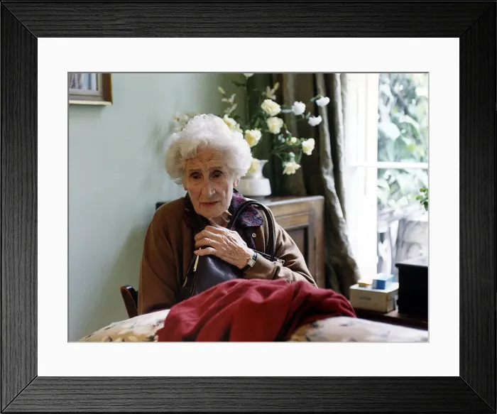 Framed Print : Old age Pensioners Old people Old lady looking worried in an old Peoples Framed Print : Old age Pensioners Old people Old lady looking worried in an old Peoples