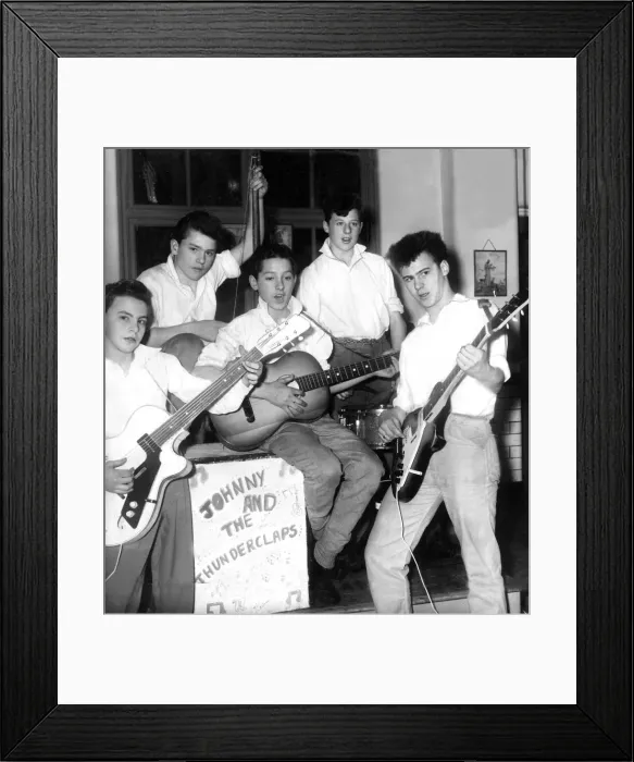 Framed Print : Johnny and the Thunderclaps play at their local youth club Framed Print : Johnny and the Thunderclaps play at their local youth club